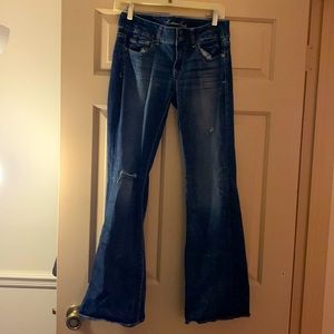 American eagle boot cut slightly distressed jeans
